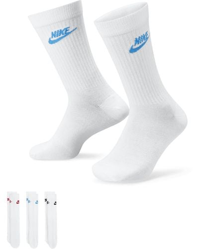 Nike Sportswear Everyday Essential Crew Sokken (3 Paar) - Wit