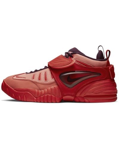 Nike X Ambush Air Adjust Force Leather And Mesh Low-top Trainers - Red