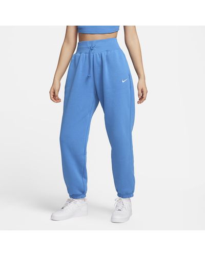Nike Sportswear Phoenix Fleece High-waisted Oversized Sweatpants - Blue