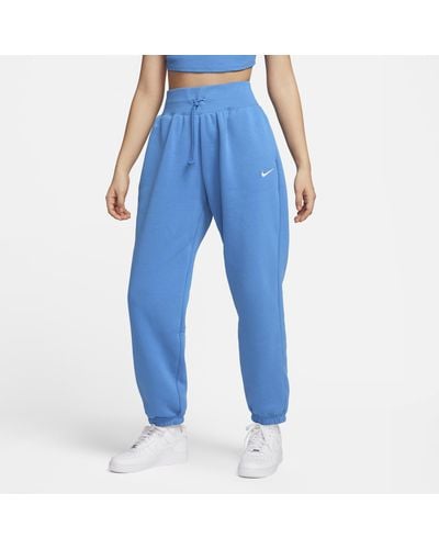 Nike Sportswear Phoenix Fleece High-waisted Oversized Joggers - Blue