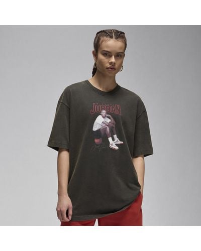 Nike Jordan Oversized Graphic T-shirt Cotton - Black