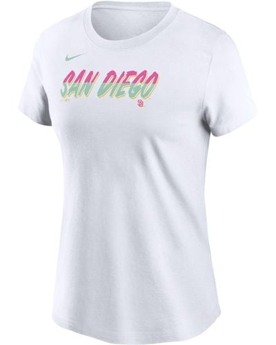 Nike San Diego Padres City Connect Wordmark Mlb T-shirt - White