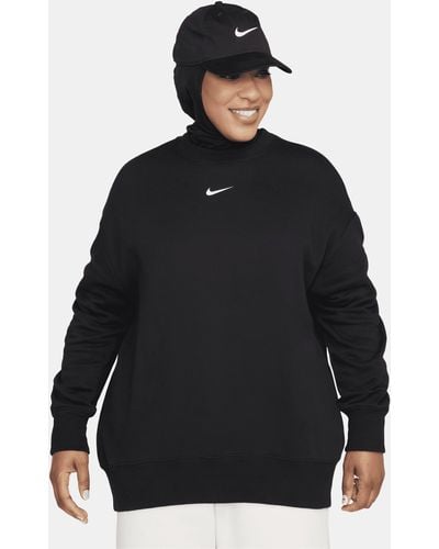 Nike Sportswear Phoenix Fleece Oversized Crewneck Sweatshirt - Black