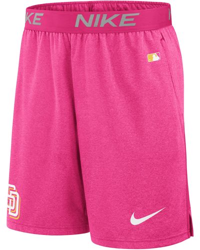 Nike San Diego Padres City Connect Practice Dri-fit Mlb Shorts - Pink