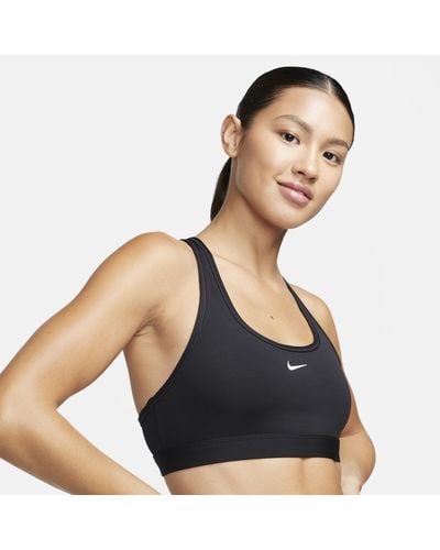 Nike Swoosh Light-support Non-padded Sports Bra Polyester/elastane - Blue