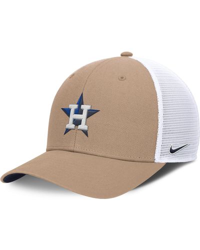 Nike Houston Astros Hemp Rise Mlb Trucker Adjustable Hat - Natural