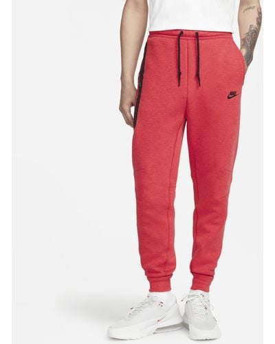 Nike Pantaloni jogger sportswear tech fleece - Rosso