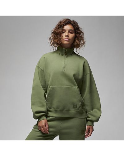 Nike Flight Fleece Quarter-zip Top - Green