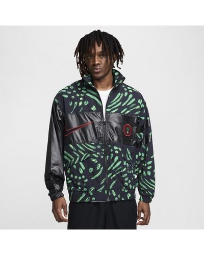 Nike Nigeria Courtside Football Lightweight Graphic Jacket - Green