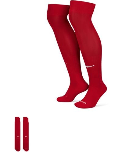 Nike Baseball/softball Over-the-calf Socks (2 Pairs) - Red