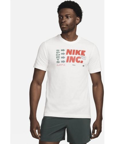 Nike Dri-fit Fitness T-shirt Polyester - White