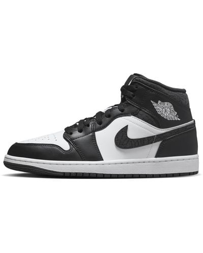 Nike Air Jordan 1 Mid Se Shoes - Black