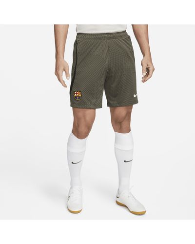 Nike Fc Barcelona Strike Dri-fit Knit Soccer Shorts - Green