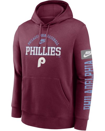 Nike Philadelphia Phillies Cooperstown Splitter Club Men's Mlb Pullover Hoodie - Red