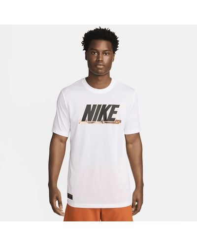 Nike Dri-fit Fitness T-shirt Polyester - White