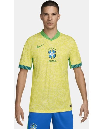 Nike Brazil 2024 Stadium Home Dri-fit Football Replica Shirt 50% Recycled Polyester - Yellow