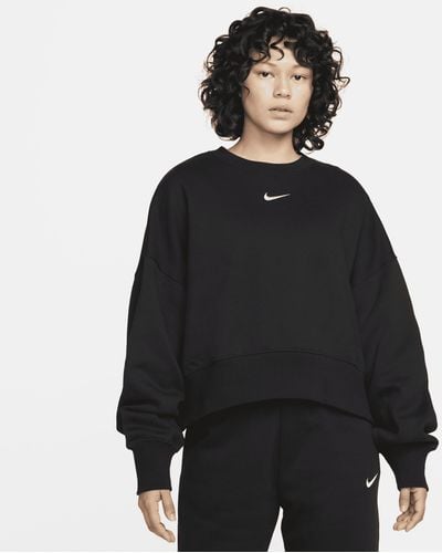 Nike Sportswear Phoenix Fleece Over-oversized Crewneck Sweatshirt - Black
