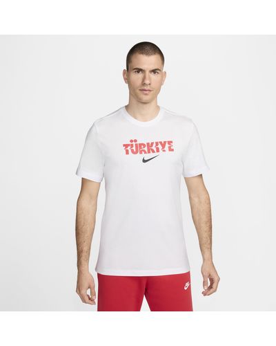 Nike Türkiye Crest Football T-shirt Cotton - White
