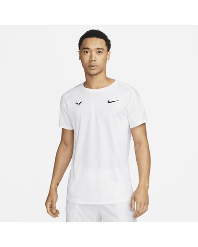 Nike Rafa Dri-fit Adv Short-sleeve Tennis Top in White for Men | Lyst