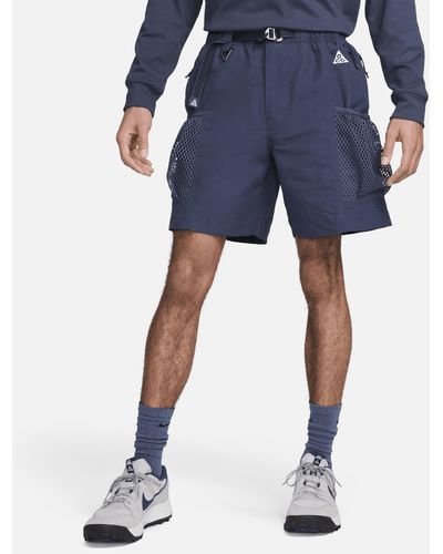 Nike Acg "snowgrass" Cargo Shorts - Blue