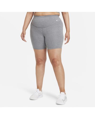 Nike One Mid-rise 7" Bike Shorts (plus Size) - Gray