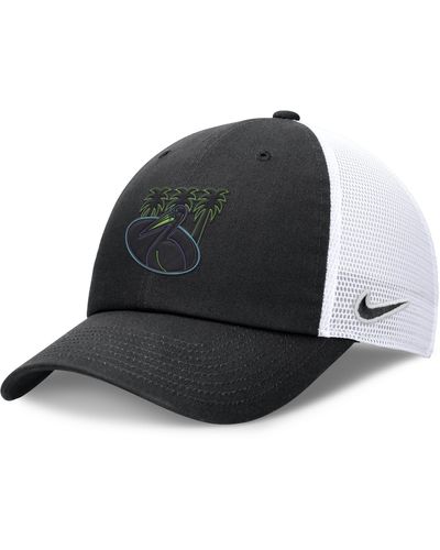 Nike Tampa Bay Rays City Connect Club Mlb Trucker Adjustable Hat - Black