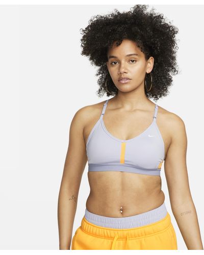 Nike Bra imbottito a sostegno leggero con scollo a v indy - Multicolore