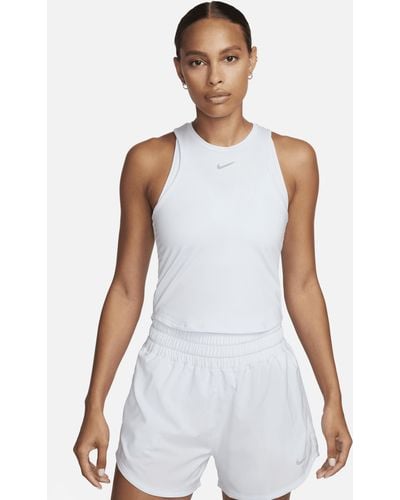 Nike Dri-fit One Luxe Cropped Tank Top - White