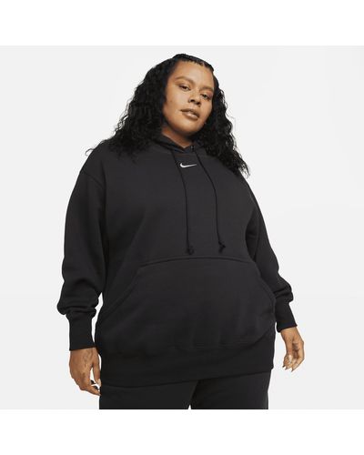 Nike Sportswear Phoenix Fleece Oversized Pullover Hoodie (plus Size) - Black