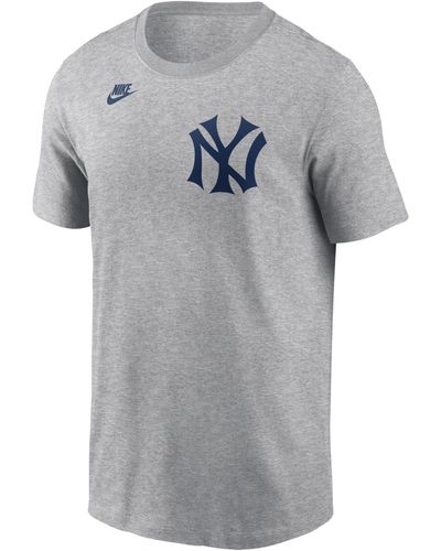 Nike Derek Jeter New York Yankees Cooperstown Fuse Mlb T-shirt - Gray
