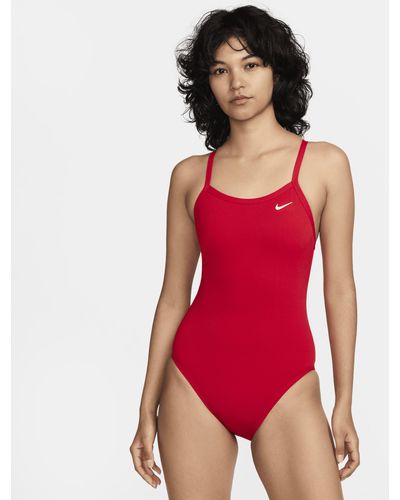 Nike Hydrastrong Racerback One-piece Swimsuit - Red