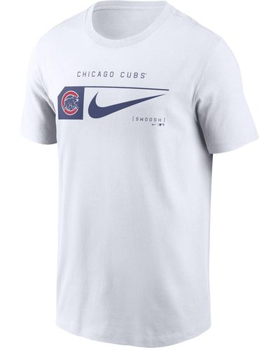 Nike Chicago Cubs Team Swoosh Lockup Mlb T-shirt - Blue