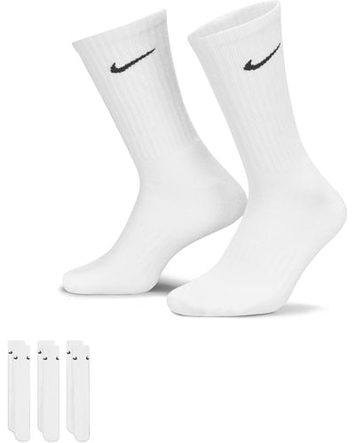 Nike Cushioned Training Crew Socks (3 Pairs) - White