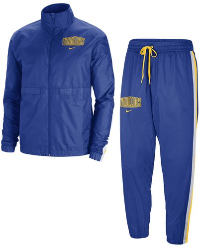 Nike Golden State Warriors Courtside Nba Tracksuit - Blue