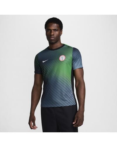 Nike Nigeria Academy Pro Dri-fit Football Pre-match Short-sleeve Top Polyester - Green