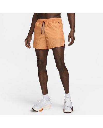 Nike Stride Running Division Dri-fit 5" Brief-lined Running Shorts - Natural