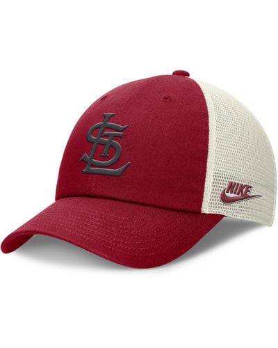 Nike St. Louis Cardinals Rewind Cooperstown Club Mlb Trucker Adjustable Hat - Red
