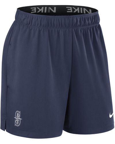 Nike Seattle Mariners Authentic Collection Practice Dri-fit Mlb Shorts - Blue