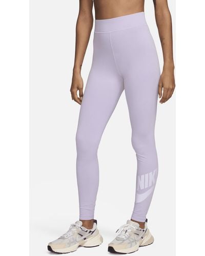 Nike Sportswear Classics High-waisted Graphic Leggings - Purple