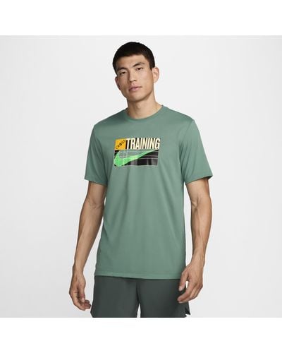 Nike Dri-fit Fitness T-shirt Polyester - Green