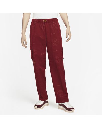 Nike Paris Saint-germain Essential Football High-rise Cargo Trousers Nylon - Red
