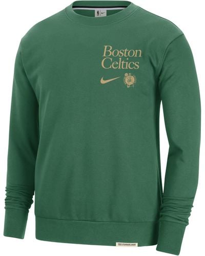 Nike Boston Celtics Standard Issue Dri-fit Nba Crew-neck Sweatshirt - Green