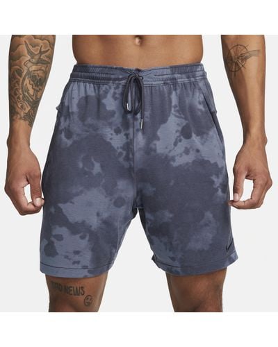 Nike Yoga Dri-fit 7" Unlined Shorts - Blue