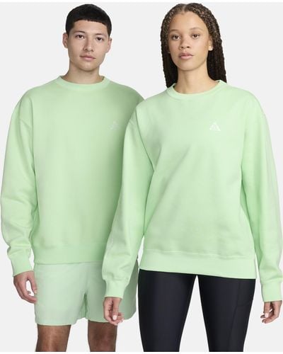 Nike Acg Therma-fit Fleece Crew 50% Sustainable Blends - Green