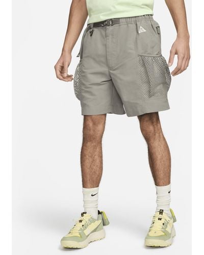 Nike Acg "snowgrass" Cargo Shorts - Gray
