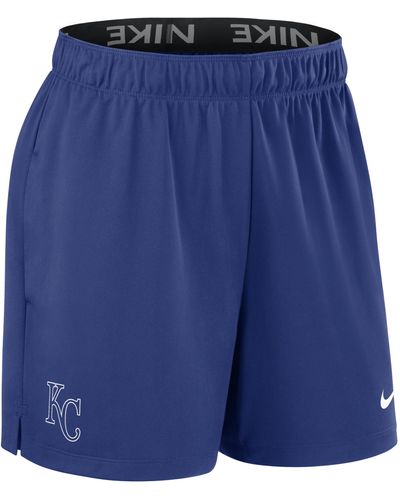 Nike Kansas City Royals Authentic Collection Practice Dri-fit Mlb Shorts - Blue