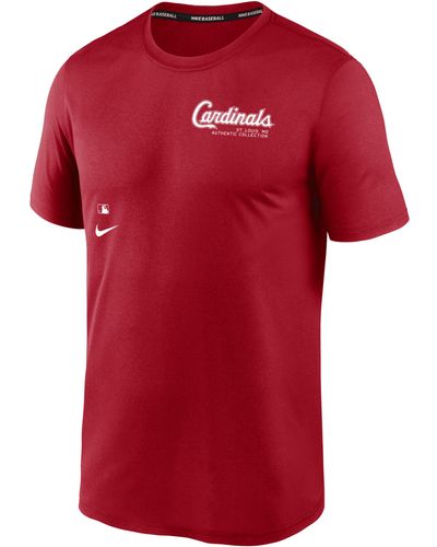 Nike St. Louis Cardinals Authentic Collection Early Work Men's Dri-fit Mlb T-shirt - Red