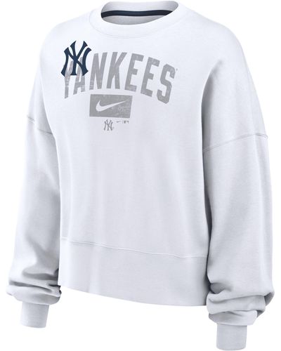 Nike New York Yankees Team Mlb Pullover Sweatshirt - Blue