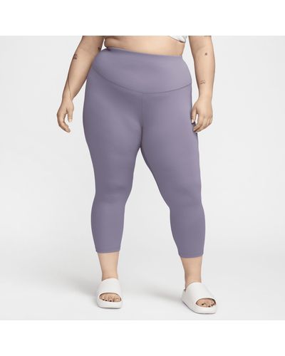 Nike One High-waisted Crop Leggings (plus Size) - Purple