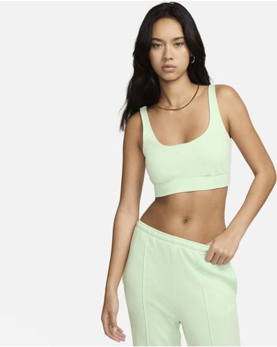 Nike Sportswear Chill Terry Slim French Terry Cropped Tank Top - Green